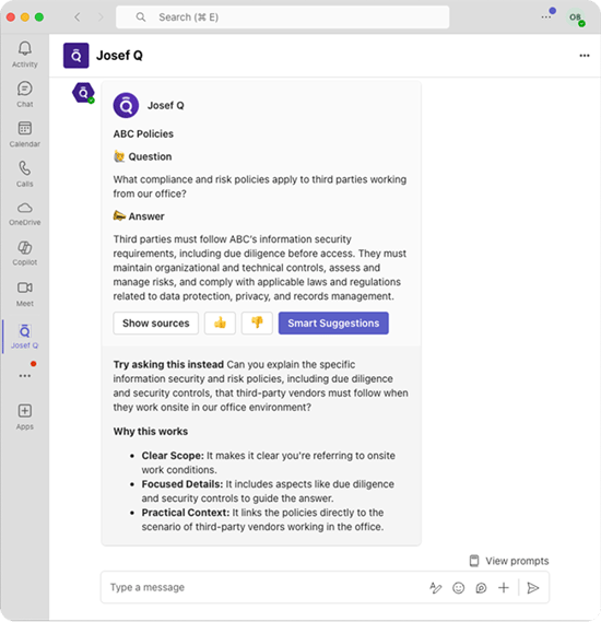 Josef Q Teams App - 1