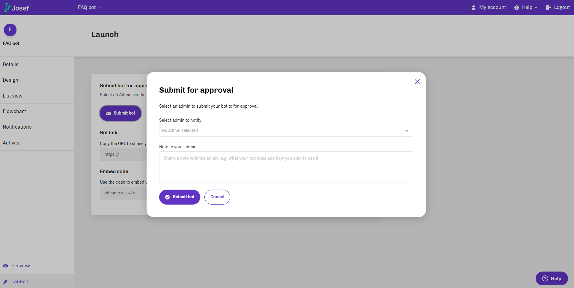 Submit your bot for approval (for builders)